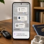 Android smartphone remembering the locations of important everyday items