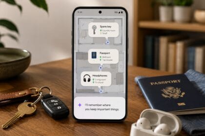 Android smartphone remembering the locations of important everyday items